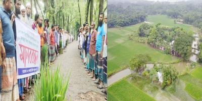 ফসলের জমিতে জলাবদ্ধতা পানি নিষ্কাশনের দাবি