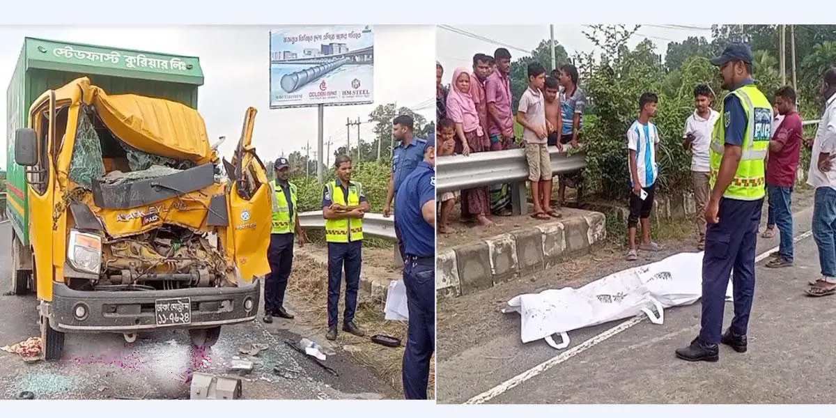 টাঙ্গাইলে ২ কাভার্ডভ্যানের সংঘর্ষে হেলপার নিহত