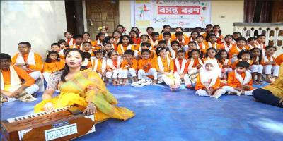 সিলেটে নাচে-গানে আবিরের রঙে ঋতুরাজ বসন্তকে বরণ