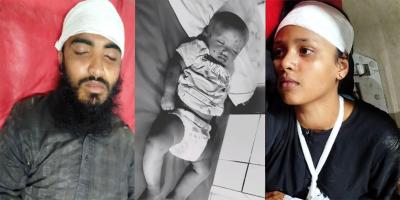 আগুন লাগার খবরে সন্তানসহ ট্রেন থেকে লাফ দিলেন দম্পতি