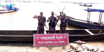 পাথর লুটপাট ঠেকাতে সিলেটে বিজিবির নতুন বিওপি ‘পাথরকোয়ারি’