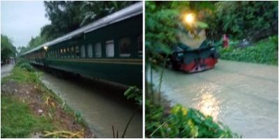 চাঁপাইনবাবগঞ্জে অতিবৃষ্টিতে রেল চলাচল বিঘ্ন