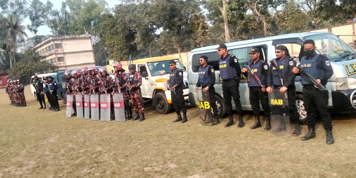 দিনাজপুরে নির্বাচন ঘিরে র‍্যাবের কঠোর নিরাপত্তা