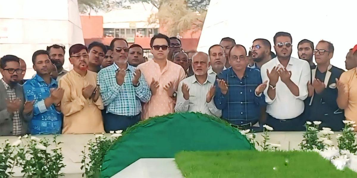 জিয়াউর রহমান ও খালেদা জিয়ার সমাধিতে সাঈদ আল নোমানের শ্রদ্ধা