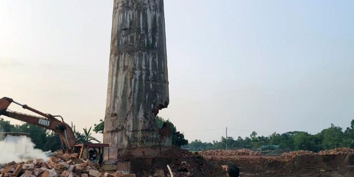 জামালপুরে দুই ইটভাটার চিমনি ধ্বংস, জরিমানা ৫ লাখ