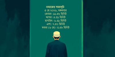 ৫ মে  ২০২৬ তারিখের নামাজের সময়সূচি