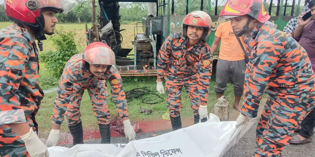 চাঁপাইনবাবগঞ্জে ভটভটি উল্টে প্রাণ গেল চালকের